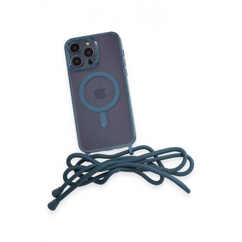 Newface iPhone 13 Pro Kılıf Divo Lazer Askılı Magsafe Kapak - Sierra Blue Newface iPhone 13 Pro Kılıf Divo Lazer Askılı Magsafe Kapak - Sierra Blue