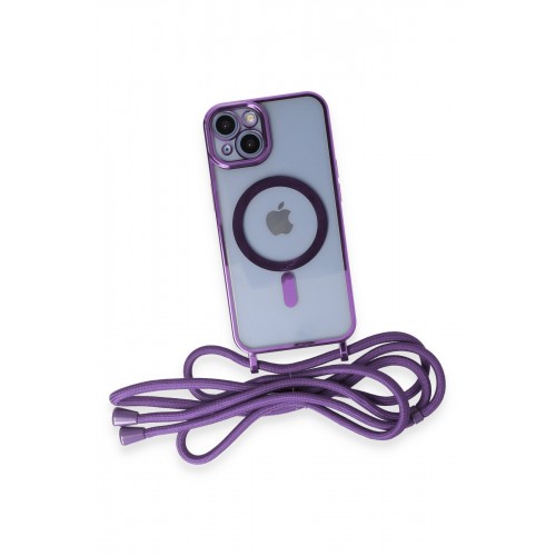 Newface iPhone 14 Kılıf Divo Lazer Askılı Magsafe Kapak - Lila Newface iPhone 14 Kılıf Divo Lazer Askılı Magsafe Kapak - Lila