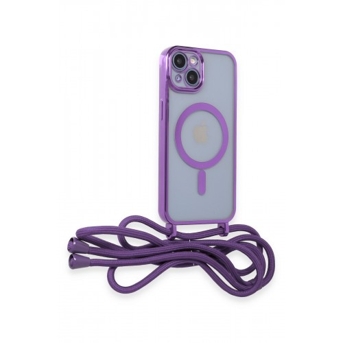 Newface iPhone 14 Kılıf Divo Lazer Askılı Magsafe Kapak - Lila Newface iPhone 14 Kılıf Divo Lazer Askılı Magsafe Kapak - Lila