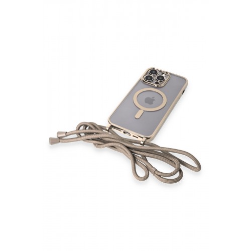 Newface iPhone 14 Pro Kılıf Divo Lazer Askılı Magsafe Kapak - Gold Newface iPhone 14 Pro Kılıf Divo Lazer Askılı Magsafe Kapak - Gold