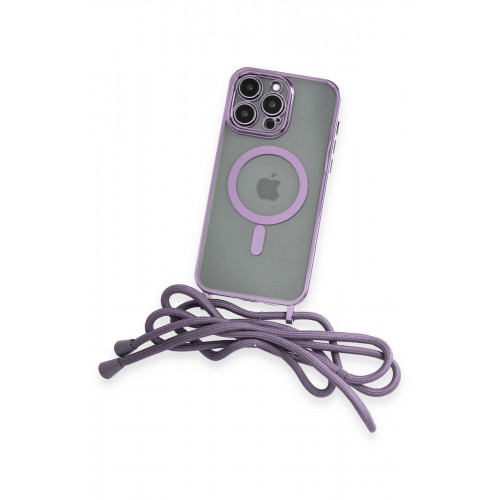 Newface iPhone 14 Pro Kılıf Divo Lazer Askılı Magsafe Kapak - Lila Newface iPhone 14 Pro Kılıf Divo Lazer Askılı Magsafe Kapak - Lila