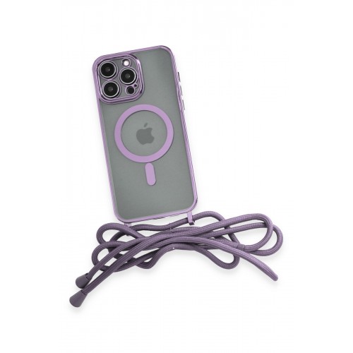 Newface iPhone 14 Pro Kılıf Divo Lazer Askılı Magsafe Kapak - Lila Newface iPhone 14 Pro Kılıf Divo Lazer Askılı Magsafe Kapak - Lila