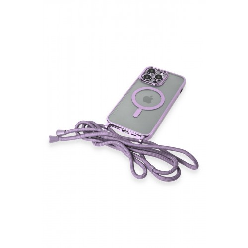 Newface iPhone 14 Pro Kılıf Divo Lazer Askılı Magsafe Kapak - Lila Newface iPhone 14 Pro Kılıf Divo Lazer Askılı Magsafe Kapak - Lila