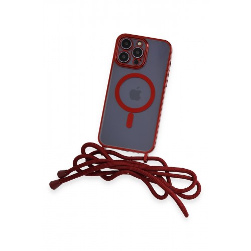 Newface iPhone 14 Pro Kılıf Divo Lazer Askılı Magsafe Kapak - Kırmızı Newface iPhone 14 Pro Kılıf Divo Lazer Askılı Magsafe Kapak - Kırmızı