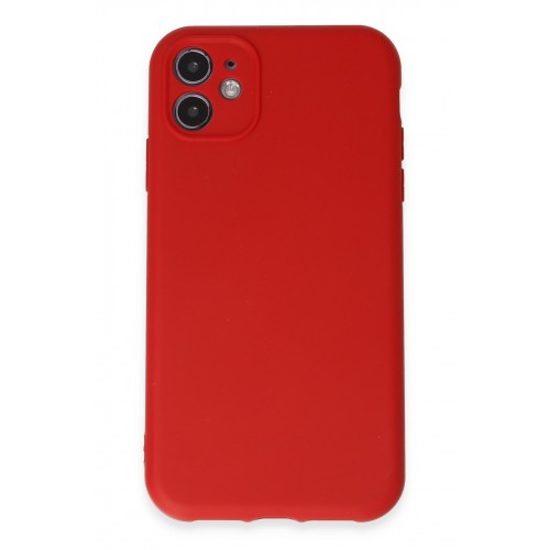 Newface iPhone 11 Kılıf First Silikon - Kırmızı