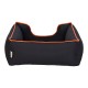 Pet Comfort Alpha  Kedi ve Köpek Yatağı Siyah w Turuncu Biye S 60x50cm