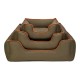 Pet Comfort Alpha  Köpek Yatağı Haki w Turuncu Biye M 80x65cm