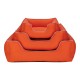 Pet Comfort Alpha  Kedi ve Köpek Yatağı Turuncu w Beyaz Biye S 60x50cm