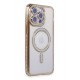 Newface iPhone 14 Pro Kılıf Joke Simli Magneticsafe Kılıf - Gold