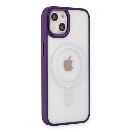 Newface iPhone 15 Kılıf Room Magneticsafe Silikon - Derin Mor