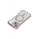 Newface iPhone 15 Kılıf Joke Simli Magneticsafe Kılıf - Gold