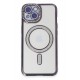 Newface iPhone 15 Kılıf Joke Simli Magneticsafe Kılıf - Derin Mor