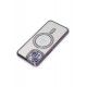 Newface iPhone 15 Kılıf Joke Simli Magneticsafe Kılıf - Derin Mor