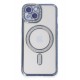 Newface iPhone 15 Kılıf Joke Simli Magneticsafe Kılıf - Mavi