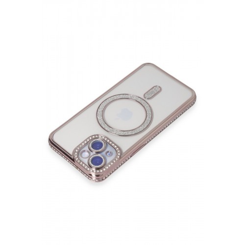 Newface iPhone 15 Kılıf Joke Simli Magneticsafe Kılıf - Pembe Newface iPhone 15 Kılıf Joke Simli Magneticsafe Kılıf - Pembe