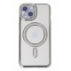 Newface iPhone 15 Kılıf Joke Simli Magneticsafe Kılıf - Gümüş