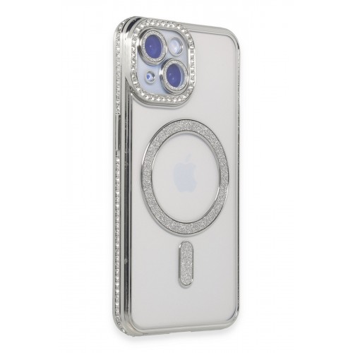 Newface iPhone 15 Kılıf Joke Simli Magneticsafe Kılıf - Gümüş Newface iPhone 15 Kılıf Joke Simli Magneticsafe Kılıf - Gümüş