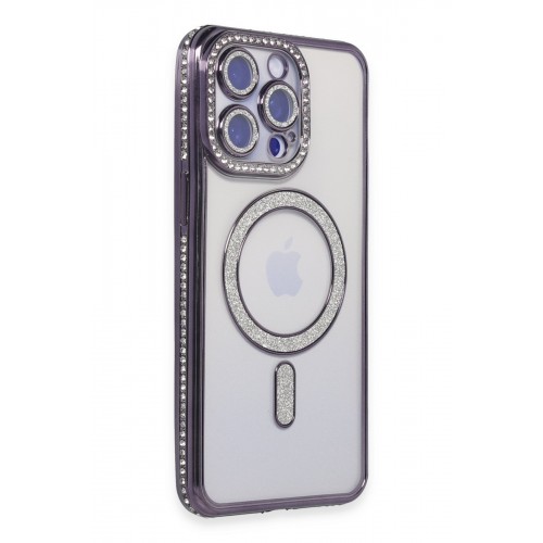 Newface iPhone 15 Pro Kılıf Joke Simli Magneticsafe Kılıf - Derin Mor Newface iPhone 15 Pro Kılıf Joke Simli Magneticsafe Kılıf - Derin Mor