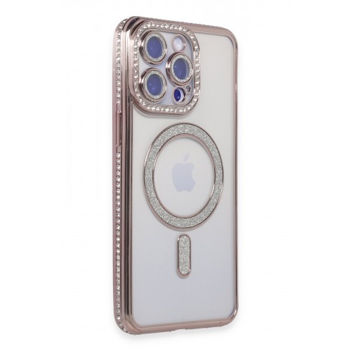 Newface iPhone 15 Pro Kılıf Joke Simli Magneticsafe Kılıf - Pembe Newface iPhone 15 Pro Kılıf Joke Simli Magneticsafe Kılıf - Pembe