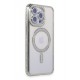 Newface iPhone 15 Pro Kılıf Joke Simli Magneticsafe Kılıf - Gümüş