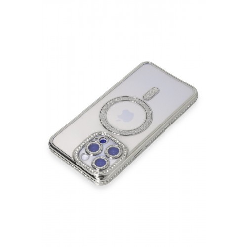 Newface iPhone 15 Pro Kılıf Joke Simli Magneticsafe Kılıf - Gümüş Newface iPhone 15 Pro Kılıf Joke Simli Magneticsafe Kılıf - Gümüş