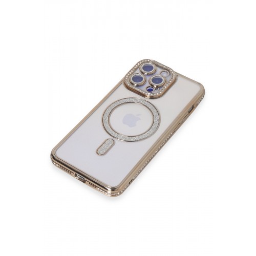 Newface iPhone 15 Pro Max Kılıf Joke Simli Magneticsafe Kılıf - Gold Newface iPhone 15 Pro Max Kılıf Joke Simli Magneticsafe Kılıf - Gold