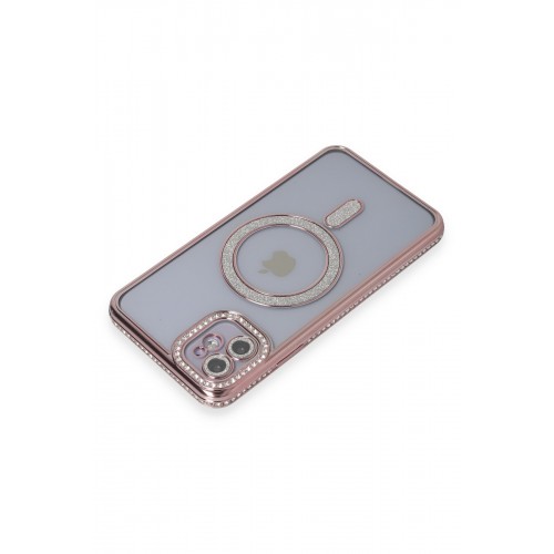 Newface iPhone 11 Kılıf Joke Simli Magneticsafe Kılıf - Pembe Newface iPhone 11 Kılıf Joke Simli Magneticsafe Kılıf - Pembe