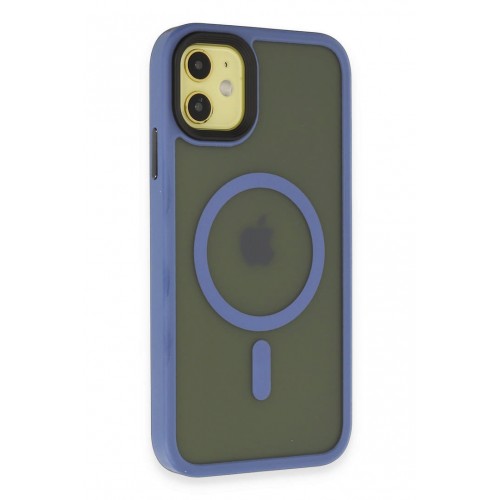 Newface iPhone 11 Kılıf Trex Magneticsafe Kapak - Sierra Blue