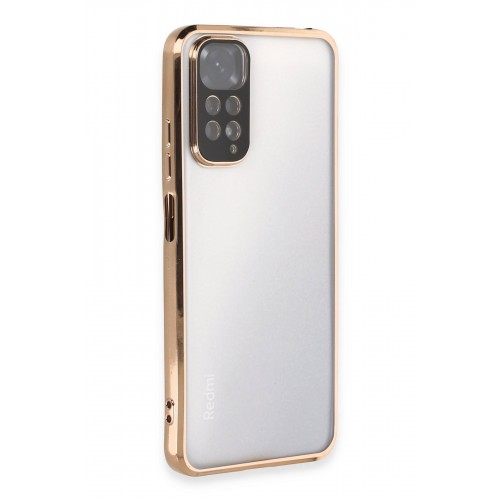Newface Xiaomi Redmi Note 12S Kılıf Razer Lensli Silikon - Gold