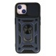 Newface iPhone 15 Kılıf Pars Lens Yüzüklü Silikon - Lacivert