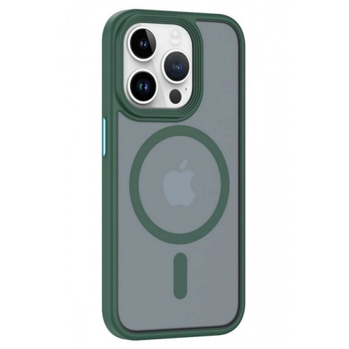 Newface iPhone 15 Pro Max Kılıf Trex Magneticsafe Kapak - Koyu Yeşil