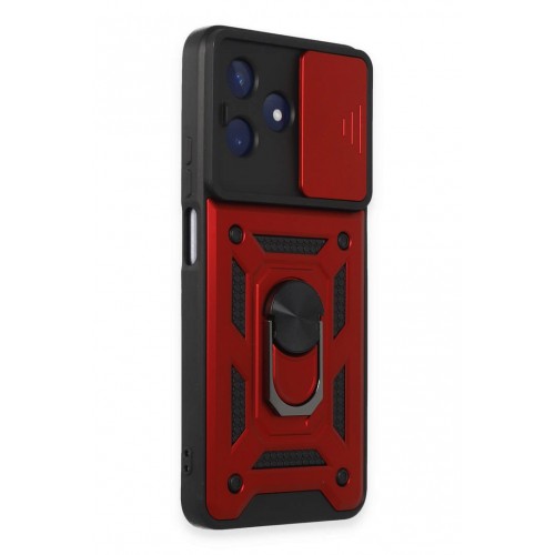 Newface Realme C53 Kılıf Pars Lens Yüzüklü Silikon - Kırmızı Newface Realme C53 Kılıf Pars Lens Yüzüklü Silikon - Kırmızı