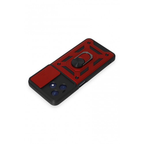 Newface Realme C53 Kılıf Pars Lens Yüzüklü Silikon - Kırmızı Newface Realme C53 Kılıf Pars Lens Yüzüklü Silikon - Kırmızı