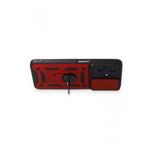 Newface Realme C53 Kılıf Pars Lens Yüzüklü Silikon - Kırmızı Newface Realme C53 Kılıf Pars Lens Yüzüklü Silikon - Kırmızı