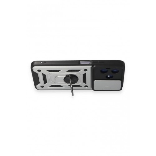 Newface Realme C53 Kılıf Pars Lens Yüzüklü Silikon - Gümüş Newface Realme C53 Kılıf Pars Lens Yüzüklü Silikon - Gümüş