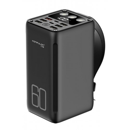 Konfulon A28Q Powerbank 60.000 mAh - Siyah Konfulon A28Q Powerbank 60.000 mAh - Siyah