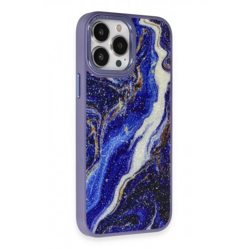 Newface iPhone 12 Pro Max Kılıf Moda Simli Kapak - Mavi Newface iPhone 12 Pro Max Kılıf Moda Simli Kapak - Mavi