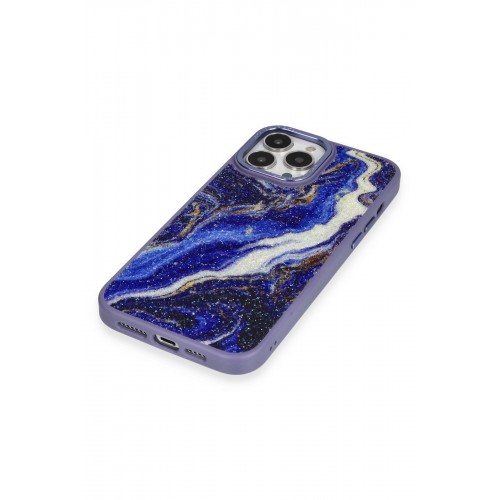 Newface iPhone 12 Pro Max Kılıf Moda Simli Kapak - Mavi Newface iPhone 12 Pro Max Kılıf Moda Simli Kapak - Mavi