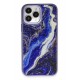 Newface iPhone 13 Pro Kılıf Moda Simli Kapak - Mavi