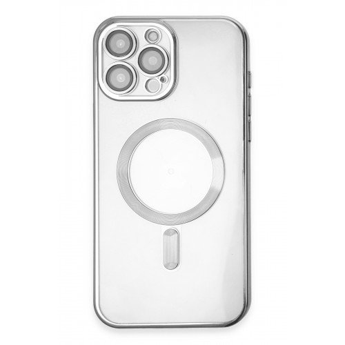 Newface iPhone 15 Pro Max Kılıf Kross Magneticsafe Kapak - Gümüş