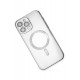 Newface iPhone 15 Pro Max Kılıf Kross Magneticsafe Kapak - Gümüş