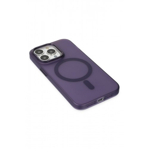 Newface iPhone 15 Pro Kılıf Lodos Magneticsafe Mat Kapak - Mor Newface iPhone 15 Pro Kılıf Lodos Magneticsafe Mat Kapak - Mor