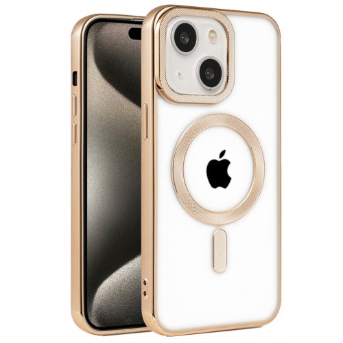 Newface iPhone 15 Kılıf Kronos Magsafe Kapak - Gold Newface iPhone 15 Kılıf Kronos Magsafe Kapak - Gold