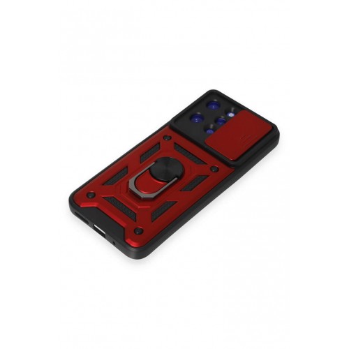 Newface Xiaomi Redmi 12 Kılıf Pars Lens Yüzüklü Silikon - Kırmızı Newface Xiaomi Redmi 12 Kılıf Pars Lens Yüzüklü Silikon - Kırmızı