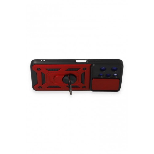 Newface Xiaomi Redmi 12 Kılıf Pars Lens Yüzüklü Silikon - Kırmızı Newface Xiaomi Redmi 12 Kılıf Pars Lens Yüzüklü Silikon - Kırmızı