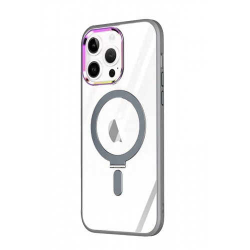 Newface iPhone 15 Pro Max Kılıf Mudo Magneticsafe Standlı Kapak - Gri Newface iPhone 15 Pro Max Kılıf Mudo Magneticsafe Standlı Kapak - Gri