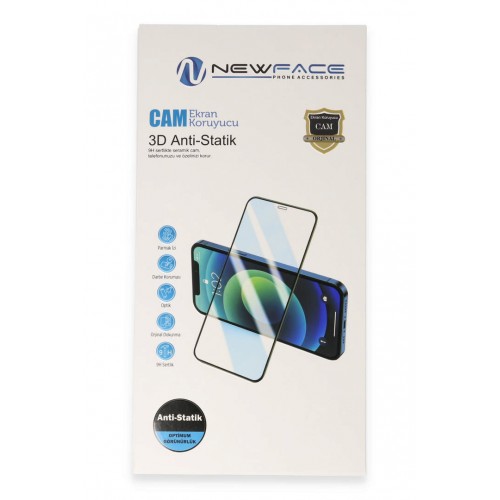 Newface iPhone 12 3D Antistatik Cam Ekran Koruyucu Newface iPhone 12 3D Antistatik Cam Ekran Koruyucu