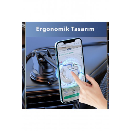 Newface Q33 Ayarlanabilir Yapışkanlı Manyetik Magsafe Araç Tutucu - Siyah Newface Q33 Ayarlanabilir Yapışkanlı Manyetik Magsafe Araç Tutucu - Siyah