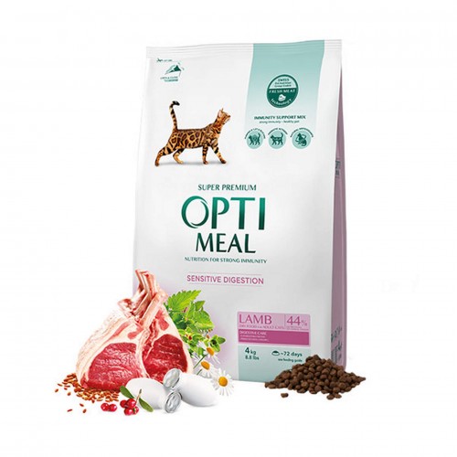 Optimeal Kuzu Etli Sensitive Digestion Kedi Maması 4 Kg