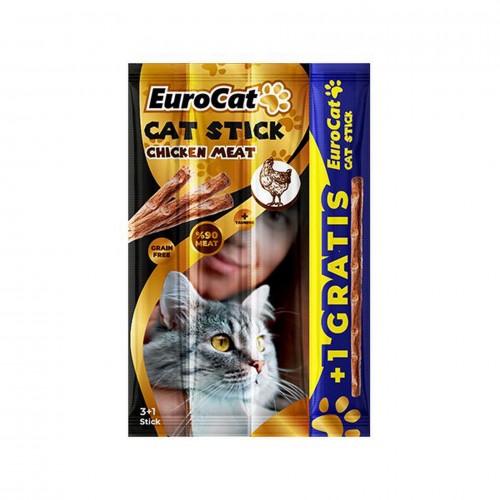 EUROCAT CATSTICK TAVUKLU 4X5 GR X 4 ADET EUROCAT CATSTICK TAVUKLU 4X5 GR X 4 ADET